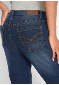 bonprix - Dżinsy ocieplane, high waist, straight. Stan: podwyższony. Kolor: niebieski #2