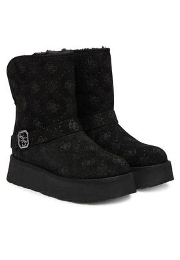 Guess Śniegowce FLFDOL ESU10 Czarny. Kolor: czarny. Materiał: materiał