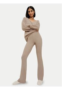 Triumph Spodnie piżamowe Smart Thermal 10221491 Beżowy Slim Fit. Kolor: beżowy. Materiał: syntetyk #5