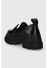 Buffalo mokasyny Aspha Loafer damskie kolor czarny na platformie 1622300. Nosek buta: okrągły. Kolor: czarny. Materiał: guma. Obcas: na platformie #3