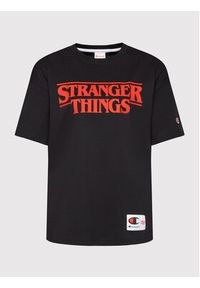 Champion T-Shirt STRANGER THINGS Unisex 217791 Czarny Custom Fit. Kolor: czarny. Materiał: bawełna #4