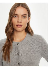 Guess Kardigan W5RR23 Z2YJ2 Szary Regular Fit. Kolor: szary. Materiał: wiskoza