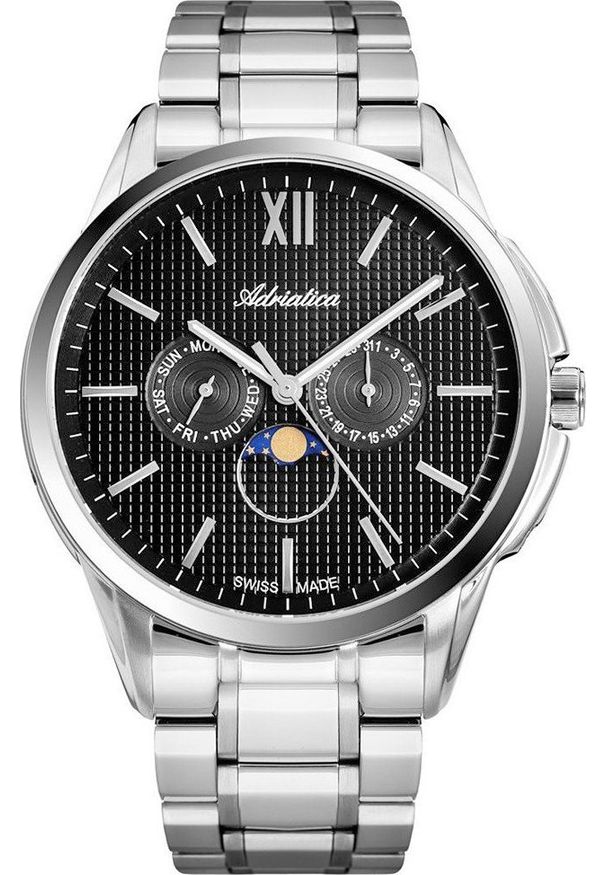 Zegarek Adriatica Zegarek męski Adriatica A8283.5166QF srebrny. Kolor: srebrny