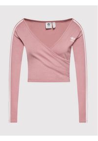 Adidas - adidas Bluzka adicolor Classics HE4957 Różowy Slim Fit. Kolor: różowy. Materiał: bawełna #3