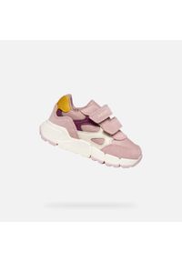 Geox - Buty GEOX B FLEXYPER MINI GIRL Rose. Kolor: różowy, czerwony, wielokolorowy. Materiał: tkanina. Sport: turystyka piesza