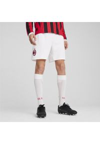 Puma - Męskie szorty AC Milan 24/25 PUMA White For All Time Red. Kolor: czerwony, biały, wielokolorowy. Sport: piłka nożna