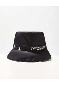OFF-WHITE - Dwustronny kapelusz z logo. Kolor: czarny. Materiał: materiał. Wzór: aplikacja. Styl: sportowy #3