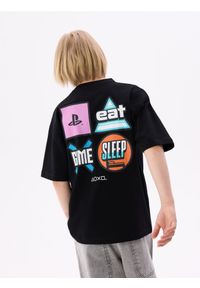 Reserved - T-shirt Playstation - czarny. Kolor: czarny. Materiał: bawełna, dzianina #1