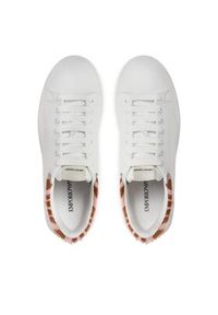 Emporio Armani Sneakersy X3X024 XN388 R297 Biały. Kolor: biały. Materiał: skóra #4