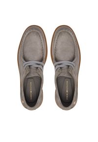 TOMMY HILFIGER - Tommy Hilfiger Półbuty Lightweight Suede Apron Toe FW0FW09262 Szary. Kolor: szary. Materiał: skóra, zamsz #2