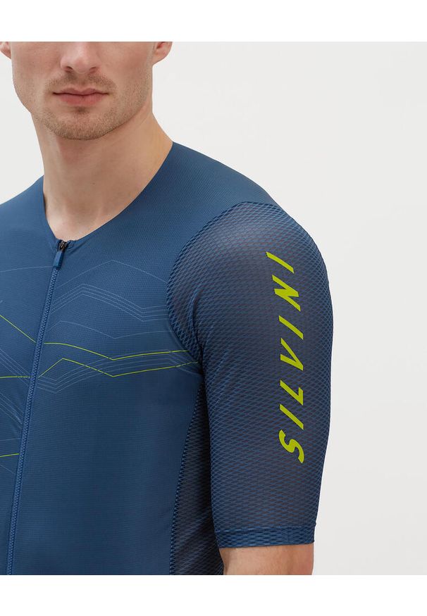 Koszulka rowerowa męska Silvini Jersey Legno MD2000. Kolor: niebieski. Materiał: jersey