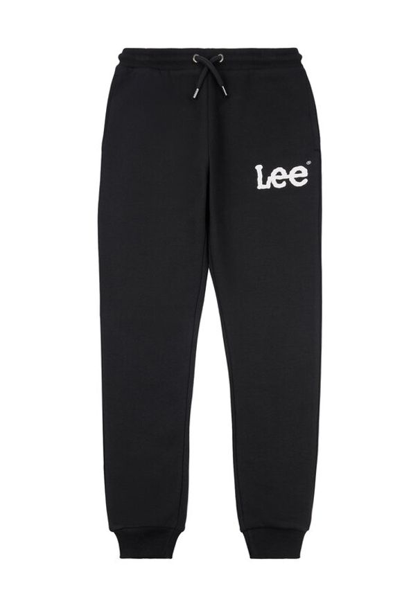 Lee Spodnie dresowe Wobbly Graphic LEE0011 Czarny Regular Fit. Kolor: czarny. Materiał: bawełna