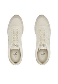 Calvin Klein Jeans Sneakersy Retro Runner Low Mix Mtl YM0YM01032 Écru #4