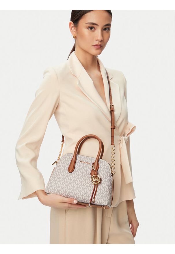 MICHAEL Michael Kors Torebka 30T6GX4S2B Kremowy. Kolor: kremowy. Materiał: skórzane