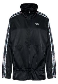 Adidas - adidas Kurtka anorak Half-Zip GN3105 Czarny Regular Fit. Kolor: czarny. Materiał: syntetyk