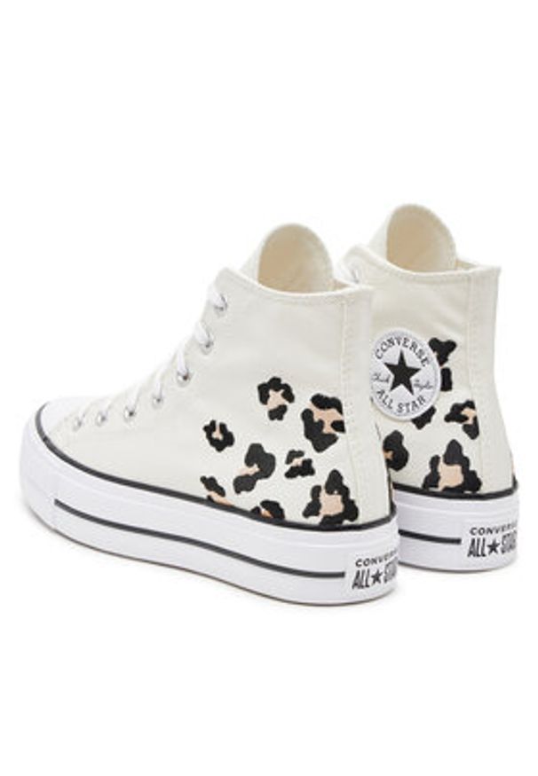 Converse Trampki Chuck Taylor All Star Lift Platform A14936C Écru. Kolor: kremowy. Materiał: materiał. Obcas: na platformie
