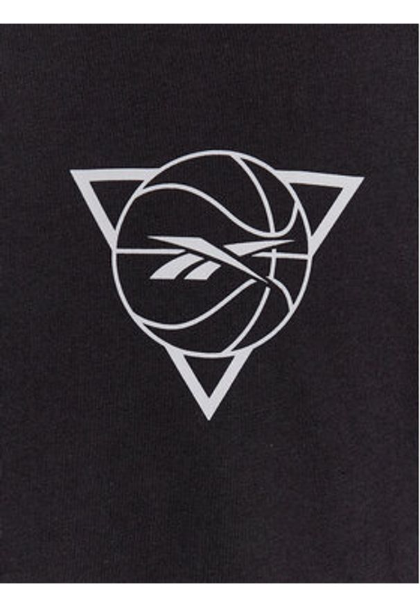 Reebok T-Shirt Basketball IB2123 Czarny Regular Fit. Kolor: czarny. Materiał: bawełna