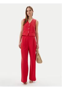 LOLA CASADEMUNT Kamizelka LS2502007 Czerwony Regular Fit. Kolor: czerwony. Materiał: lyocell