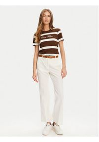 TOMMY HILFIGER - Tommy Hilfiger T-Shirt Script WW0WW45746 Brązowy Regular Fit. Kolor: brązowy. Materiał: bawełna #3