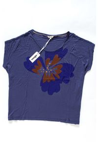 Wrangler - WRANGLER T SHIRT DAMSKI S/S LOOSE TEE PATRIOT BLUE W7314FD5H. Okazja: na co dzień. Wzór: kwiaty. Styl: casual #2