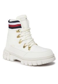 TOMMY HILFIGER - Kozaki Tommy Hilfiger T3A5-33062-1047101 S Ivory 101. Kolor: beżowy #1