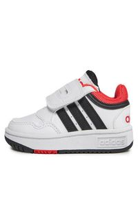 Adidas - adidas Sneakersy Hoops 3.0 Cf I H03860 Biały. Kolor: biały. Materiał: skóra