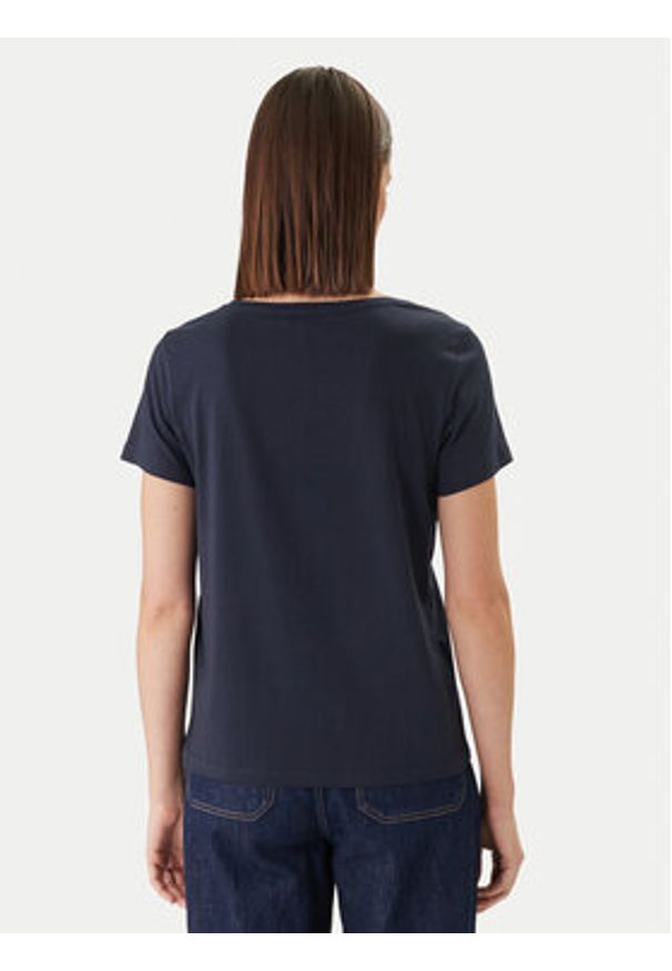 Barbour T-Shirt Brambles LTS0712NY73 Granatowy Regular Fit. Kolor: niebieski. Materiał: bawełna