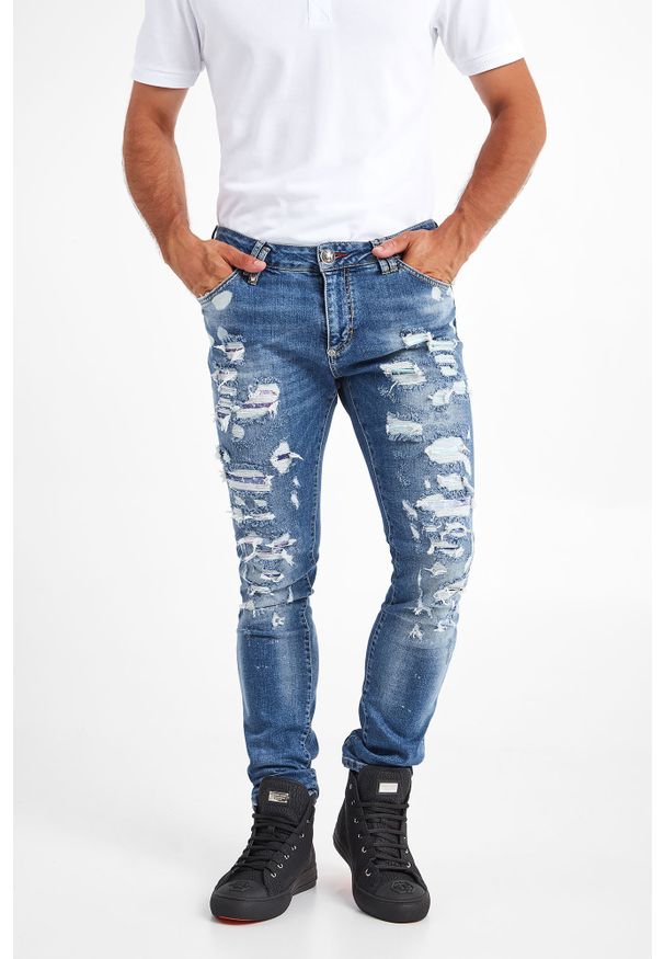 Philipp Plein - JEANSY PHILIPP PLEIN. Wzór: aplikacja, kolorowy