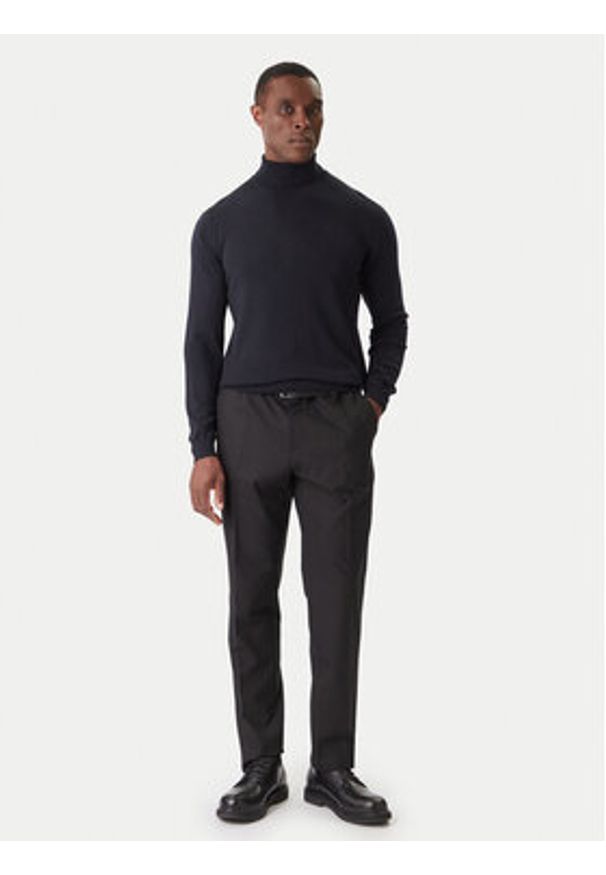 Karl Lagerfeld - KARL LAGERFELD Golf 655058 554399 Granatowy Regular Fit. Typ kołnierza: golf. Kolor: niebieski. Materiał: wełna