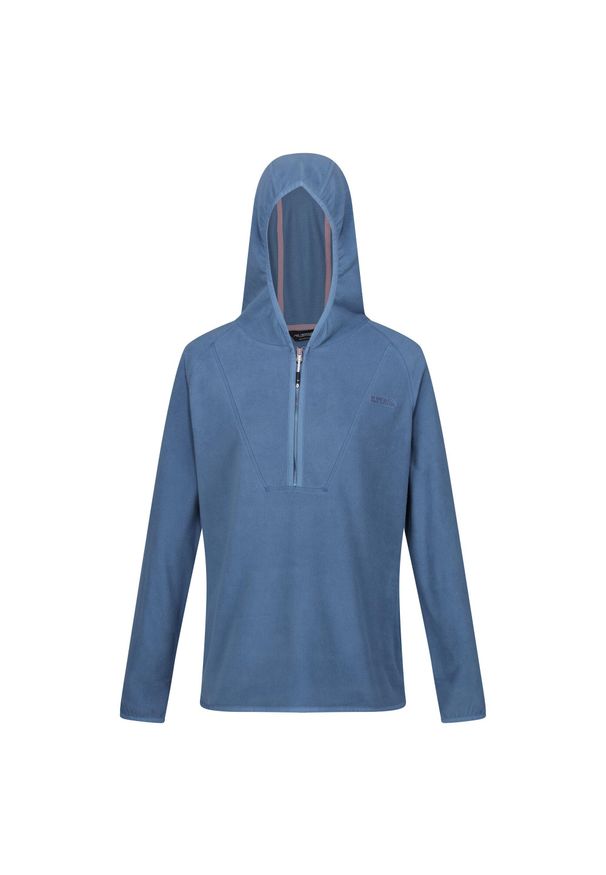 Regatta - Bluza Z Kapturem Damska Mikropolar Suwak Do Połowy Warriewood. Typ kołnierza: kaptur. Kolor: fioletowy, niebieski. Styl: sportowy. Sport: turystyka piesza