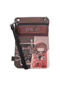 Brązowa Damska Torebka Na Telefon Anekke Mademoiselle. Kolor: brązowy. Styl: elegancki. Rodzaj torebki: na ramię #6