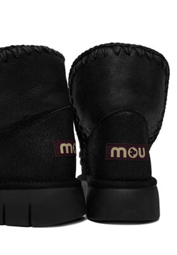 Mou Śniegowce MU.FW531002B Czarny. Kolor: czarny. Materiał: skóra, zamsz