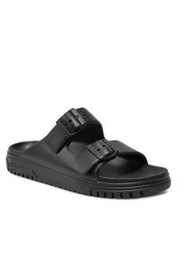 Armani Exchange Klapki XDP043 XV821 00002 Czarny. Kolor: czarny. Materiał: skóra #5