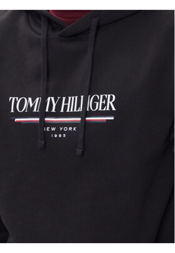 TOMMY HILFIGER - Tommy Hilfiger Bluza Brand Love MW0MW40534 Czarny Regular Fit. Kolor: czarny. Materiał: bawełna