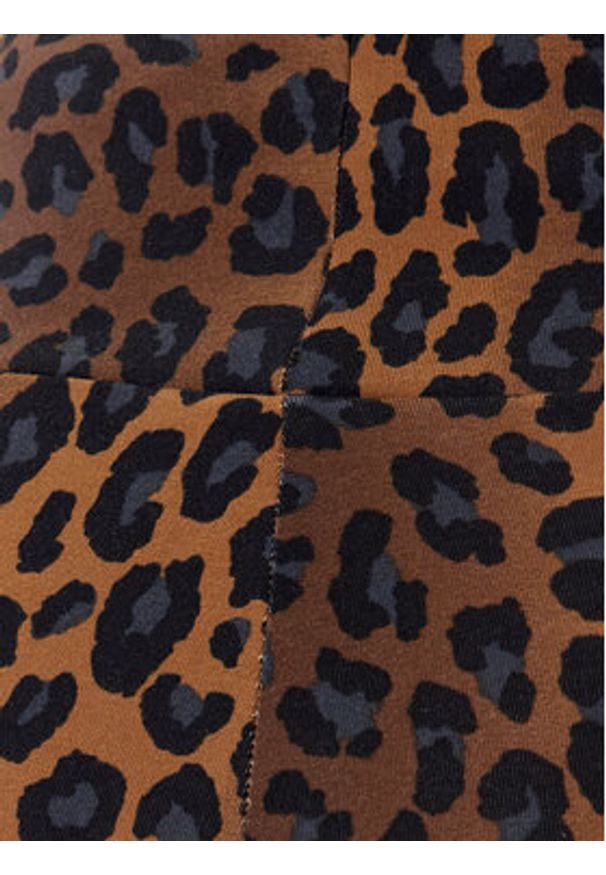 Adidas - adidas Kolarki Leopard JW7306 Brązowy Slim Fit. Kolor: brązowy. Materiał: bawełna