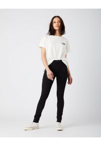 Wrangler - WRANGLER HIGH RISE SKINNY DAMSKIE SPODNIE JEANSOWE FUTURE BLACK W27H4230N 112141263. Okazja: do pracy, na spotkanie biznesowe. Stan: podwyższony. Długość: krótkie. Wzór: aplikacja, kolorowy. Styl: elegancki, biznesowy #3