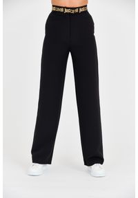 Just Cavalli - JUST CAVALLI Czarne damskie spodnie HW, Rozmiar 38. Kolor: czarny