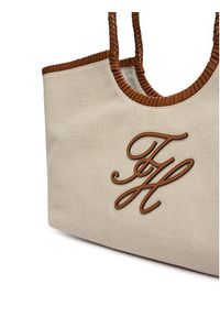 TOMMY HILFIGER - Tommy Hilfiger Torebka Th Elev Summ Maxi Tote Canvas AW0AW18629 Beżowy. Kolor: beżowy #5