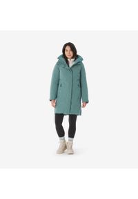 quechua - Parka turystyczna damska puchowa Quechua NH900 -20°C wodoodporna. Okazja: na co dzień. Kolor: zielony. Materiał: puch. Sezon: zima. Styl: sportowy, casual