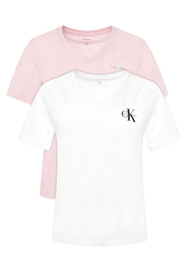 Calvin Klein Jeans Komplet t-shirtów LV047C906G Różowy Regular Fit. Kolor: różowy. Materiał: bawełna