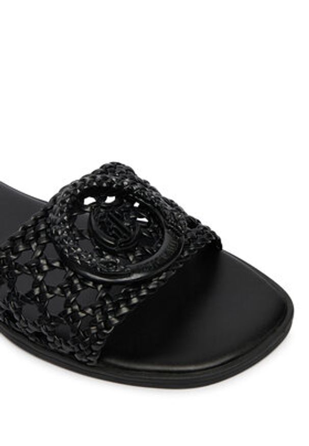 Just Cavalli Klapki 80RA3S83 ZSE38 Czarny. Kolor: czarny. Materiał: materiał