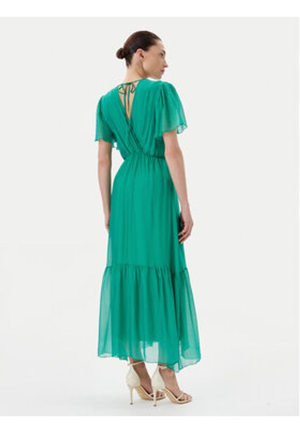 Haveone Sukienka letnia AFF-N006 Zielony Loose Fit. Kolor: zielony. Materiał: wiskoza, jedwab. Sezon: lato