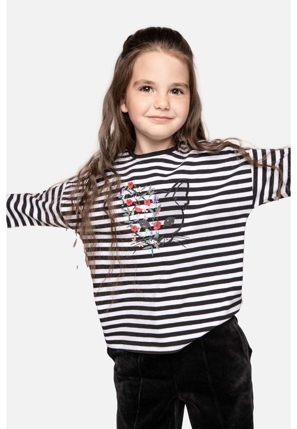 COCCODRILLO - Coccodrillo longsleeve dziecięcy kolor czarny. Kolor: czarny. Długość rękawa: długi rękaw. Długość: długie