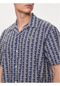 Lacoste Koszula CH8792 Brązowy Regular Fit. Kolor: niebieski. Materiał: bawełna #4