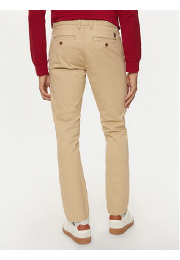 U.S. Polo Assn. Chinosy MUP3346 Beżowy Slim Fit. Kolor: beżowy. Materiał: bawełna