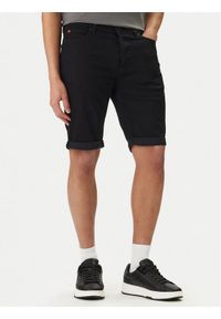 Hugo - HUGO Szorty jeansowe 50556154 Czarny Tapered Fit. Kolor: czarny. Materiał: bawełna #1