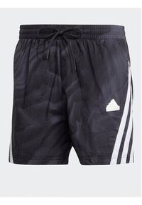 Adidas - adidas Szorty sportowe Future Icons Allover Print Shorts IC8252 Czarny Regular Fit. Kolor: czarny. Materiał: syntetyk. Wzór: nadruk. Styl: sportowy #3