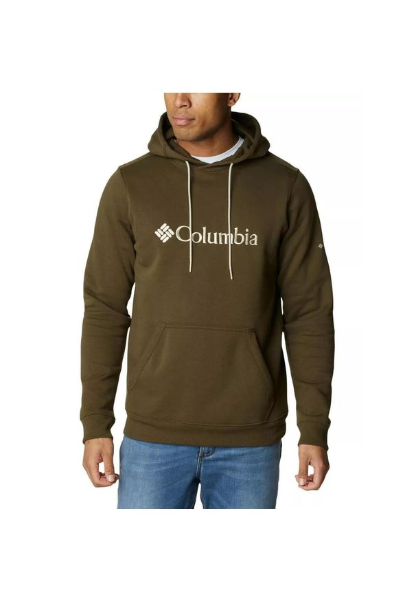 columbia - Bluza turystyczna męska Columbia CSC Basic Logo II Hoodie z kapturem. Typ kołnierza: kaptur. Kolor: zielony. Materiał: materiał