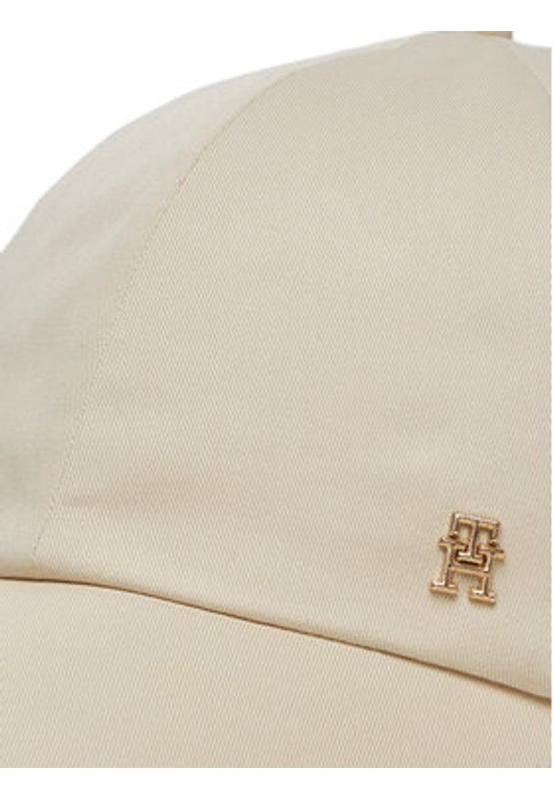 TOMMY HILFIGER - Tommy Hilfiger Czapka z daszkiem Elevated Chic Soft Cap AW0AW17138 Écru. Materiał: bawełna, materiał