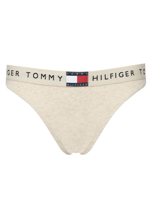TOMMY HILFIGER - Tommy Hilfiger Stringi UW0UW06227 Écru. Materiał: bawełna